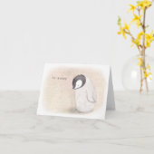 Penguin verontschuldigt zich met oprechte sympathi kaart (Gele Bloem)