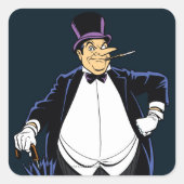 Penguin Vierkante Sticker (Voorkant)