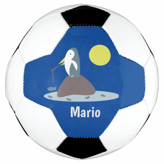 Penguin Vis Monogram Naam Voetbal (Voorkant)