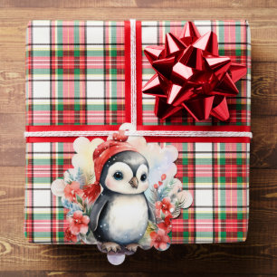 Penguin Voeg Namen Schattige Kerstmis Ornament Kaart