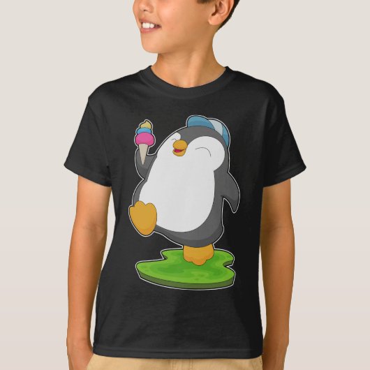 Penguin Waffle ijs T-shirt (Voorkant)