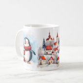 Penguin "Wake Up and Sparkle" Winter Mug Koffiemok (Voorkant links)