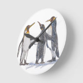 Penguin Wall-klok Ronde Klok (Hoek)