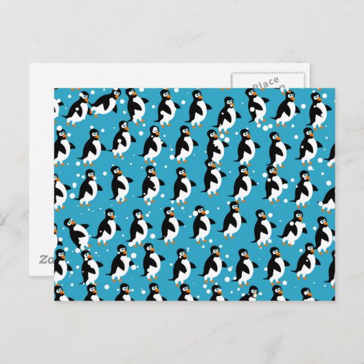 Penguin Wallpaper Briefkaart (Voorkant / Achterkant)