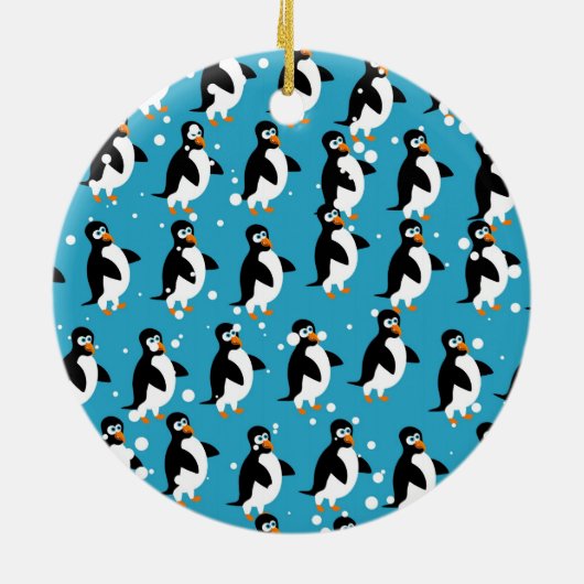 Penguin Wallpaper Keramisch Ornament (Achterkant)