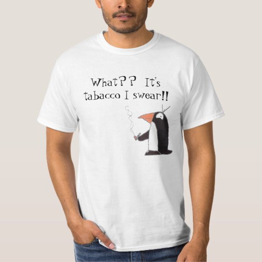Penguin, wat?  Ik zweer het, het is een tafeltje! T-shirt (Voorkant)