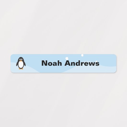Penguin Waterdichte Naam Labels voor School Small (Design 1)