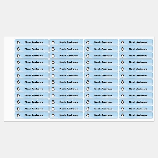 Penguin Waterdichte Naam Labels voor School Small (Vel)