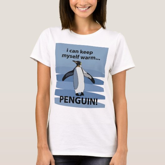 Penguin Waterdier Vogel Grappig T-shirt (Voorkant)
