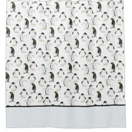 Penguin Waterverf Shower Curtain Douchegordijn