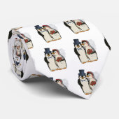Penguin Wedding Bride en Groom Stropdas - Aanpasse (Opgerold)