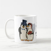 Penguin Wedding Bride en Groom Stropdas - Aanpasse Koffiemok (Links)