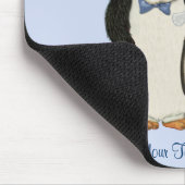 Penguin Wedding Bride en Groom Stropdas - Aanpasse Muismat (Hoek)