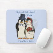 Penguin Wedding Bride en Groom Stropdas - Aanpasse Muismat (Met muis)