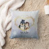 Penguin Wedding Snowflake Pattern - Aanpassen Kussen (Deken)