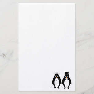 Penguin Wedding Stationery Briefpapier
