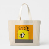 Penguin Winkelen Grote Tote Bag (Achterkant)