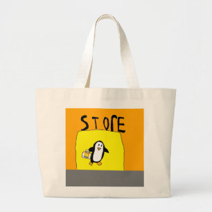 Penguin Winkelen Grote Tote Bag
