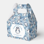 Penguin Winter Baby shower Favoriet Box Bedankdoosjes (Voorkant Zijde)
