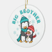 Penguin Winter Big Brother Keramisch Ornament (Links)
