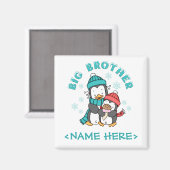 Penguin Winter Big Brother Magneet (Voorkant / Achterkant)