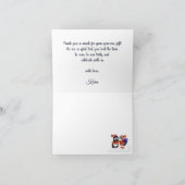 Penguin Winter Birthday Baby shower Bedankkaart (Binnen)