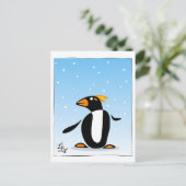 Penguin Winter Briefkaart (Staand voorkant)
