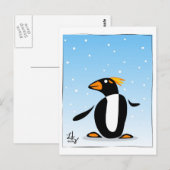 Penguin Winter Briefkaart (Voorkant / Achterkant)