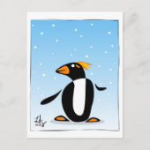 Penguin Winter Briefkaart (Voorkant)