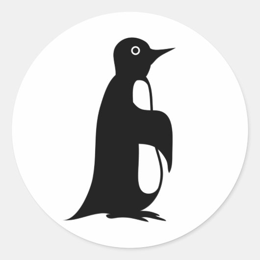Penguin Winter Design Antarctica Gift Ronde Sticker (Voorkant)