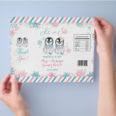 Penguin Winter Gender onthullen Chip Bag Wrapper Flyer (Hand)