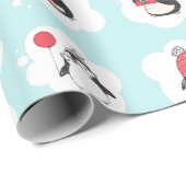Penguin Winter Holiday Cadeaupapier (Rol Hoek)
