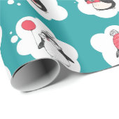 Penguin Winter Holiday Cadeaupapier (Rol Hoek)