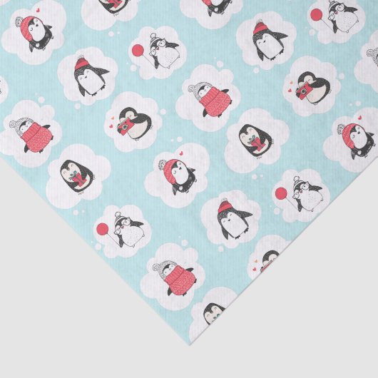 Penguin Winter Holiday Tissuepapier (Detail)