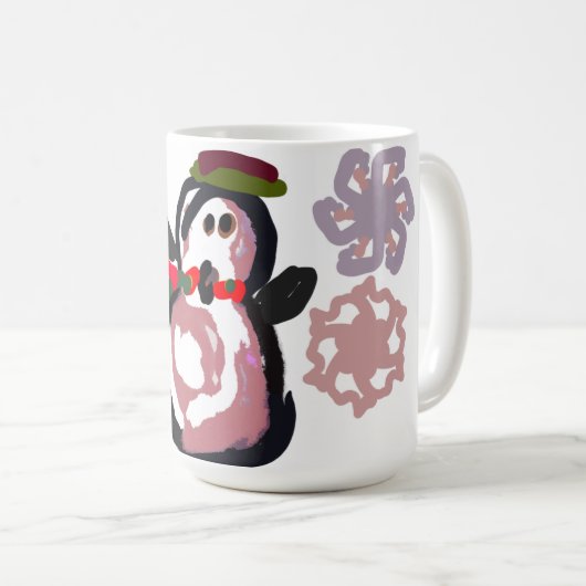 Penguin Winter  Koffiemok (Voorkant rechts)
