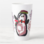 Penguin Winter  Latte Mok (Voorkant)