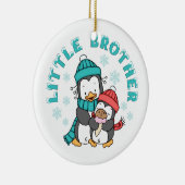 Penguin Winter Little Brother Keramisch Ornament (Rechts)
