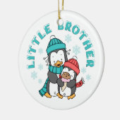 Penguin Winter Little Brother Keramisch Ornament (Links)