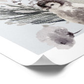 Penguin Winter Onederland Verjaardag Welkomstbord Poster (Hoek)