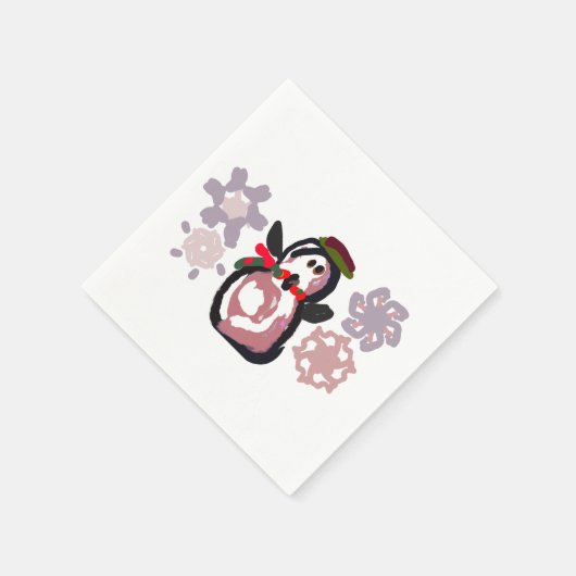 Penguin Winter Servet (Hoek)