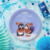 Penguin Winter Snow Birthday Baby Shower Cold  Papieren Bordje (Feest)