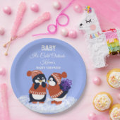 Penguin Winter Snow Birthday Baby Shower Cold  Papieren Bordje (Feest)