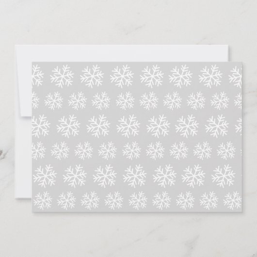 Penguin Winter Snowflake Birthday Invitations Kaart (Achterkant)