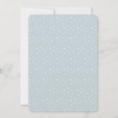 Penguin Winter Snowflake Blue Baby shower per post Kaart (Achterkant)