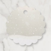 Penguin Winter Twins Baby Shower Boy Girl Bedankjes Labels (Achterkant)