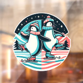 Penguin Winter Waltz Raamsticker (Vel 2)