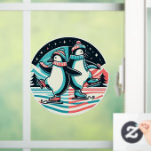 Penguin Winter Waltz Raamsticker (Huis)