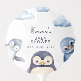 Penguin Winter Wonderland Baby shower Balloon Ballon