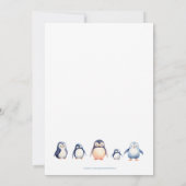 Penguin Winter Wonderland Baby shower Uitnodiging (Achterkant)