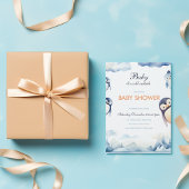 Penguin Winter Wonderland Baby shower Uitnodiging